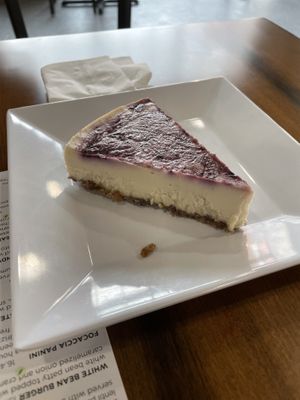 blueberry cheesecake   at The Pureganic Cafe in Harrison