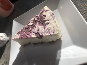 Blueberry cheesecake   at The Pureganic Cafe in Harrison