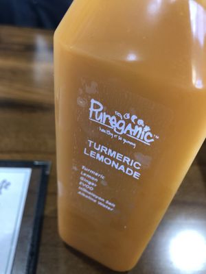Turmeric lemonade   at The Pureganic Cafe in Harrison