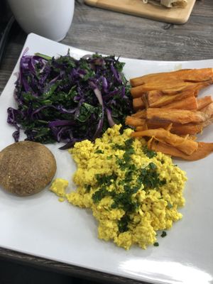 Simply Breakfast plate at The Pureganic Cafe in Harrison