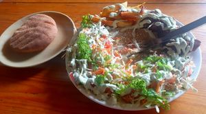 Falafel Plate at Shimon Falafel in Arambol