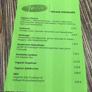 vegan menu - available all year round  at Mezzo  in Hannover