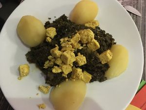 tofu, potato and cabbage at Mezzo  in Hannover