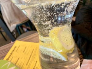 sparkling water at Mezzo  in Hannover