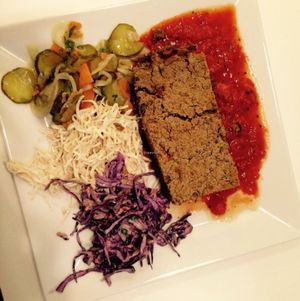 lentil pate at Bioway - Central Station in Warsaw