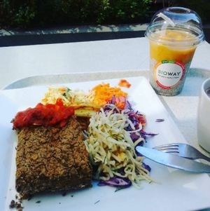 lentil pate at Bioway - Central Station in Warsaw