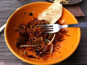 Main Dish, Malaisian specialities called "Mi Goreng Kekacang" (Vegan) at Le KL in Biscarrosse Plage