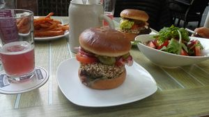 Delicious burger at Corvins Burger in Braunschweig