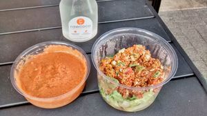 Gazpacho and quinoa salad at rawcoco in La Rochelle