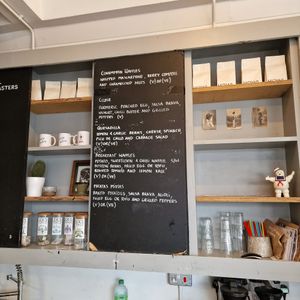 Menu board at The Grand Howl in East London