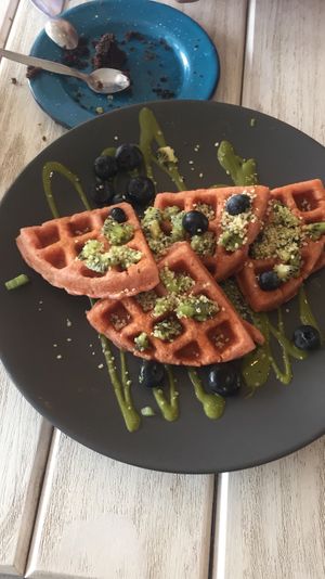 You can ask for vegan Waffles  at Verde Amor in Naucalpan De Juarez