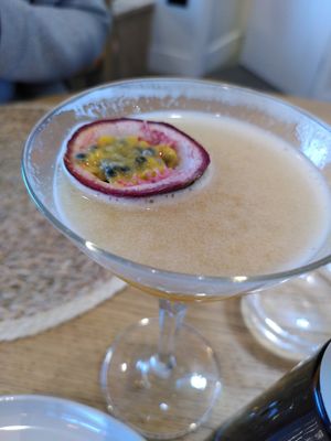Passion fruit mocktail (August 2025) at The Watch House in New Quay