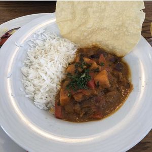 Lovely curry  at The Watch House in New Quay