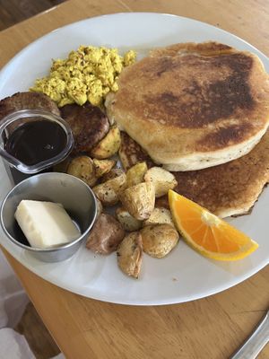 GF Pancake Platter   at Flora Kitchenette in Louisville
