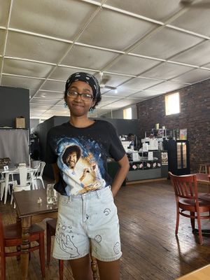 Our friendly server ❤️  at Flora Kitchenette in Louisville