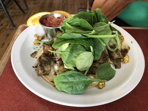 Tacos with extra stuff :) at Flora Kitchenette in Louisville