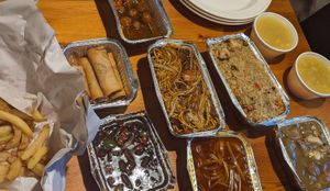 Selection of food items at Harvest Vegetarian Kitchen in Wrexham