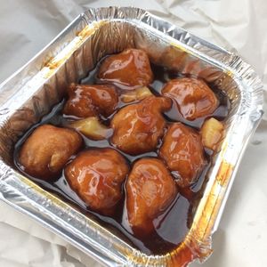 Sweet and Sour 'Chicken'. at Harvest Vegetarian Kitchen in Wrexham