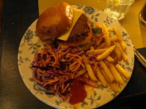 Ok burger at The Cosy Club in Bath