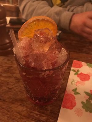 Ginger & Rhubarb Bramble cocktail  at The Cosy Club in Bath