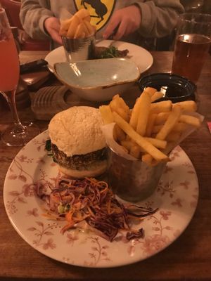 Vegan Thai Curry Burger at The Cosy Club in Bath