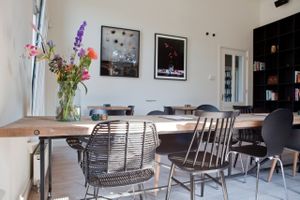 yogaFest cafe library with books to read and enjoy the time at Cafe Sage in Amsterdam