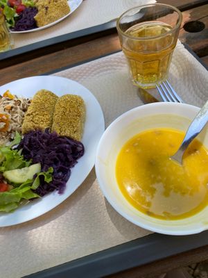Pedi o menu do dia (12€) - inclui infusão, sopa, prato principal, legumes e salada at Tonsai Bio  in Fatima