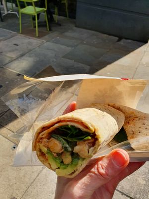 Avo and chickpea Caesar wrap at Pret a Manger - Broadwick St in London