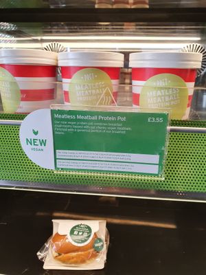 Meatless meatball protein pot at Pret a Manger - Broadwick St in London