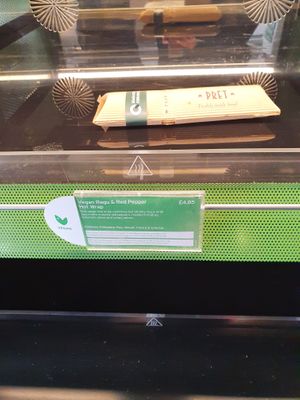 Vegan ragu and red pepper hot wrap at Pret a Manger - Broadwick St in London