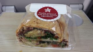 Grilled artichokes & olive tepenade flat bread at Pret a Manger - Broadwick St in London