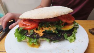 Not tasty at all. at Bum Kaldi in San Pedro De Atacama