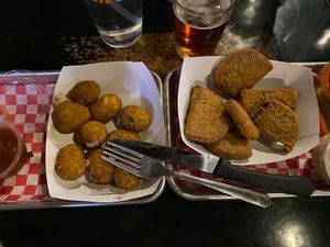 Vegan Jalapeño popper and Seitan Wings  at The Ruck in Troy