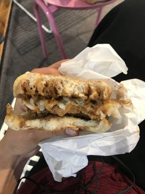 Breakfast hash and party  at Lord of the Fries in Haymarket