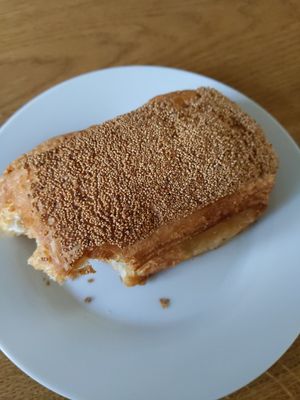 One of their clearly marked vegan pastries! (I forget what it's called😩) at Det Rene Brød - Kronprinsessegade in Copenhagen