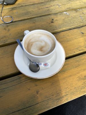 Cappuccino with Oatmilk  at Cafe Ilmur in Akureyri
