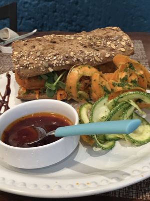 Rainbow 🌈 sandwich  at Sirena Morena in Cancun