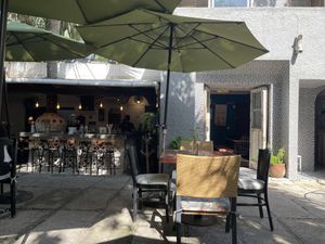 Outside sitting at Sirena Morena in Cancun