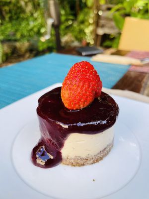 Vegan Cheesecake   at Sirena Morena in Cancun