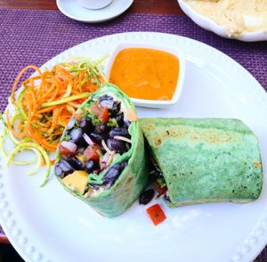 Rainbow wrap at Sirena Morena in Cancun