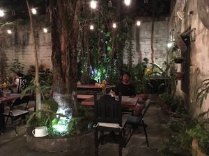 The patio at Sirena Morena in Cancun