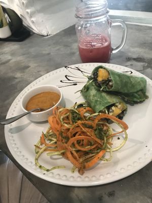 Salad and wrap combo  at Sirena Morena in Cancun