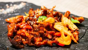 Pineapple 'meat' at Old Wood Village in Dubai