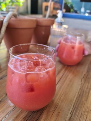 Fresh orange juice at Small Axe Kitchen in Brunswick