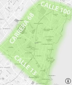 Vurger Delivery Radius at Verde in Bogota