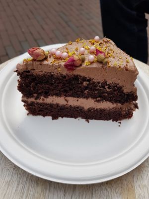 Vegan chocolate cake at Fresco Middelburg in Middelburg