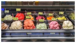 vitrina vegana at Manna Gelats in Barcelona