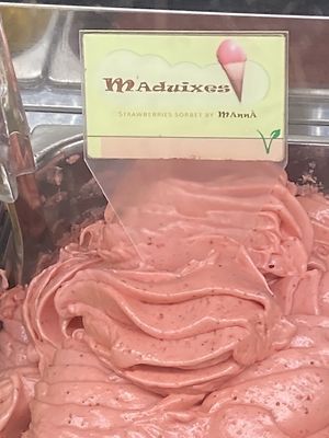 Vegan strawberry  at Manna Gelats in Barcelona