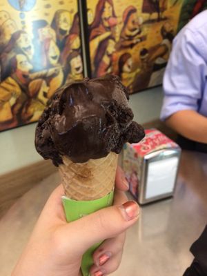 Dark chocolate sorbet at Manna Gelats in Barcelona