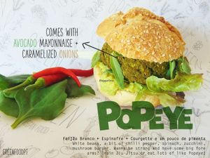 White beans + Spinach + Courgette + Mushrooms and a bit of chilli!  at GREEN - Food Van in Ericeira